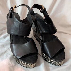 Mossimo Women's Black and Brown Sandals